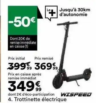 BUT Trottinette électrique wispeed offre