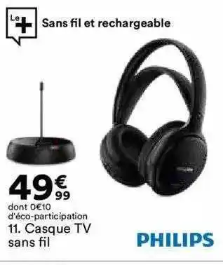 BUT Casque tv sans fil philips offre