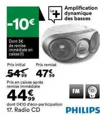 BUT Radio cd philips offre