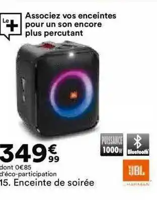 BUT Enceinte de soirée jbl offre