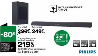 BUT Barre de son philips offre