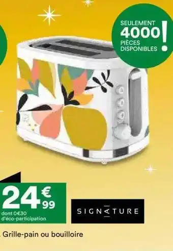 BUT Grille-pain ou bouilloire signature offre