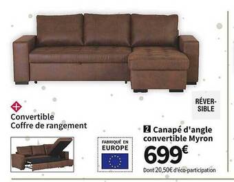 Conforama Canapé d'angle convertible myron offre