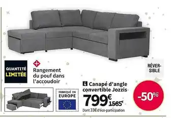 Conforama Canapé d'angle convertible jozzis offre