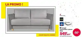 Conforama Canapé convertible 3 places moly offre