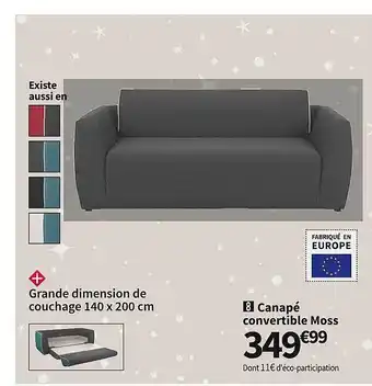 Conforama Canapé convertible moss offre