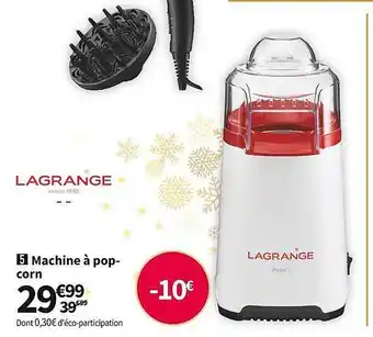 Conforama Machine à pop-corn lagrange offre