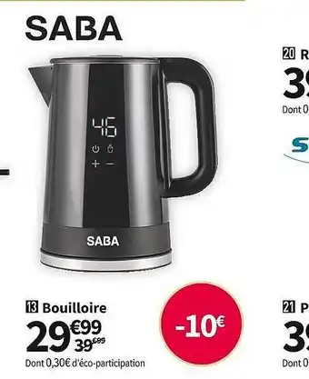 Conforama Bouilloire saba offre
