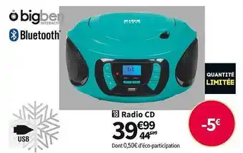 Conforama Radio cd bigben offre