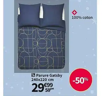 Conforama Parure gatsby 240x220 cm offre
