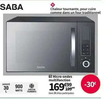 Conforama Micro-ondes multifonction saba offre