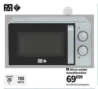 Conforama Micro-ondes monofonction far offre