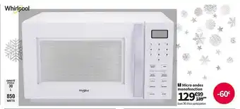 Conforama Micro ondes monofonction whirlpool offre
