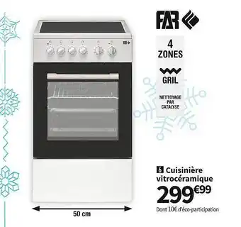 Conforama Cuisinière vitrocéramique far offre