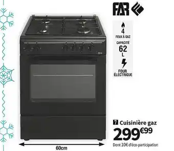 Conforama Cuisinière gaz far offre