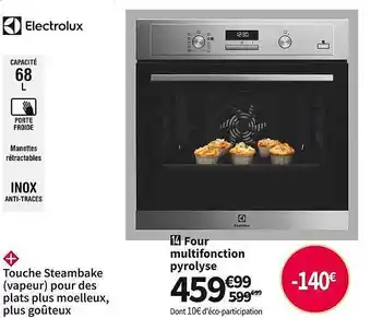 Conforama Four multifonction pyrolyse electrolux offre