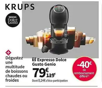Conforama Expresso dolce gusto génio krups offre