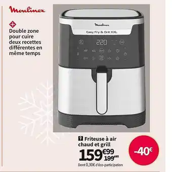 Conforama Friteuse à air chaud et grill moulinex offre