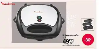 Conforama Croque gaufre gril moulinex offre