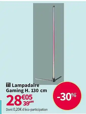 Conforama Lampadaire gaming h. 130 cm offre