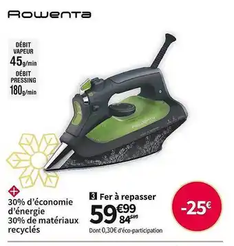 Conforama Fer à repasser rowenta offre