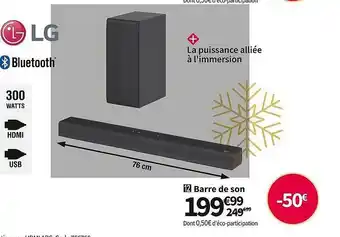 Conforama Lg bluetooth barre de son offre