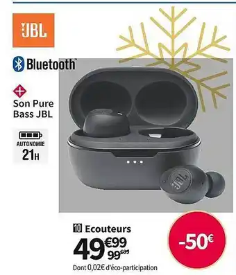 Conforama Jbl bluetooth ecouteurs offre