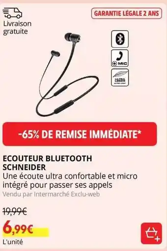 Écouteur bluetooth schneider