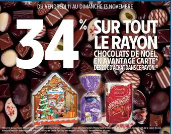 Intermarché Express Le rayon chocolats de noël offre