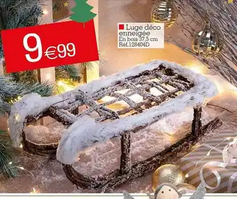 Luge déco enneigée