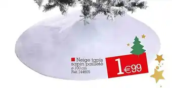 Kandy Neige tapis sapin pailleté offre