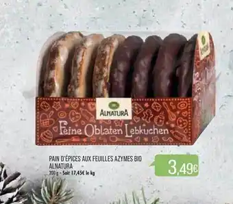 Match Pain d'épices aux feuilles azymes bio alnatura offre
