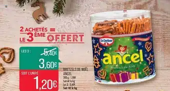 Match Bretzels de noël 2 achetés = le 3ème offert offre