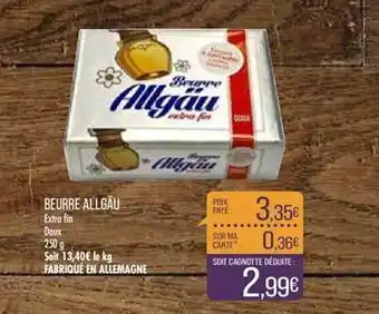Match Beurre allgäu extra fin doux offre