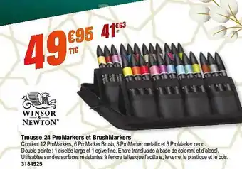 Plein ciel Trousse 24 promarkers et brushmarkers winsor & newton offre