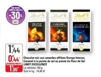 G20 Chocolat noir aux amandes effilées Orange Intense offre