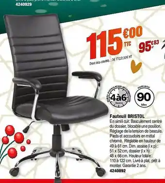 Plein ciel Fauteuil bristol offre