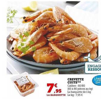 Super U Crevette cuite offre