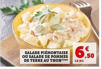 Super U Salade piémontaise ou salade de pommes de terre au thon offre