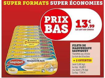 Super U Filets de maquereaux saupiquet offre