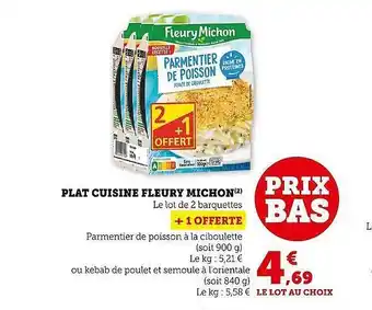 Super U Plat cuisine fleury michon offre
