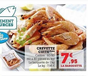 Hyper U Crevette cuite offre