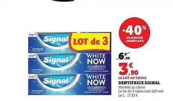 Hyper U Dentifrice signal offre