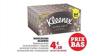 Hyper U Mouchoirs kleenex offre