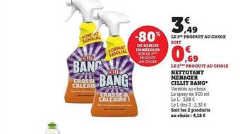 Hyper U Nettoyant ménager cillit bang offre