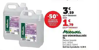 Hyper U Eau déminéralisée 5l mieuxa offre