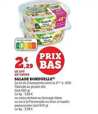 Hyper U Salade bonduelle offre