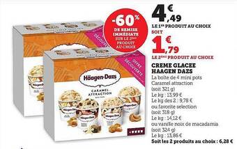 Hyper U Crème glacée häagen-dazs offre