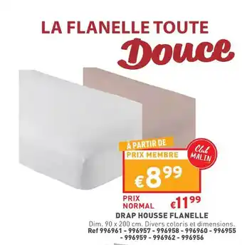Drap housse flanelle