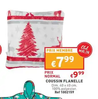 Trafic Coussin flanelle offre